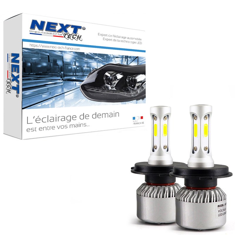 Ampoule moto ventilée H7 LED compacte 75W blanc - Next-Tech®