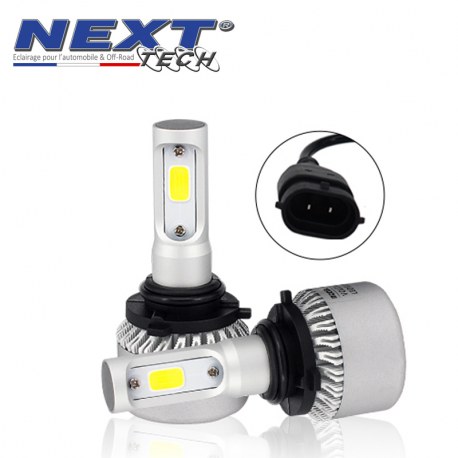 Ampoule LED moto ventilée H11 H9 et H8 75W blanc - Next-Tech®